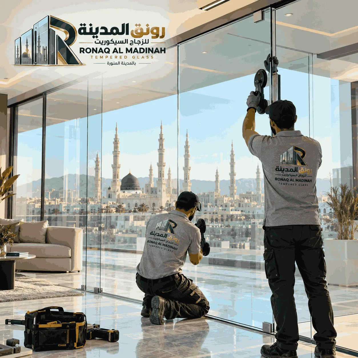 تركيب أبواب زجاج بالمدينة المنورة